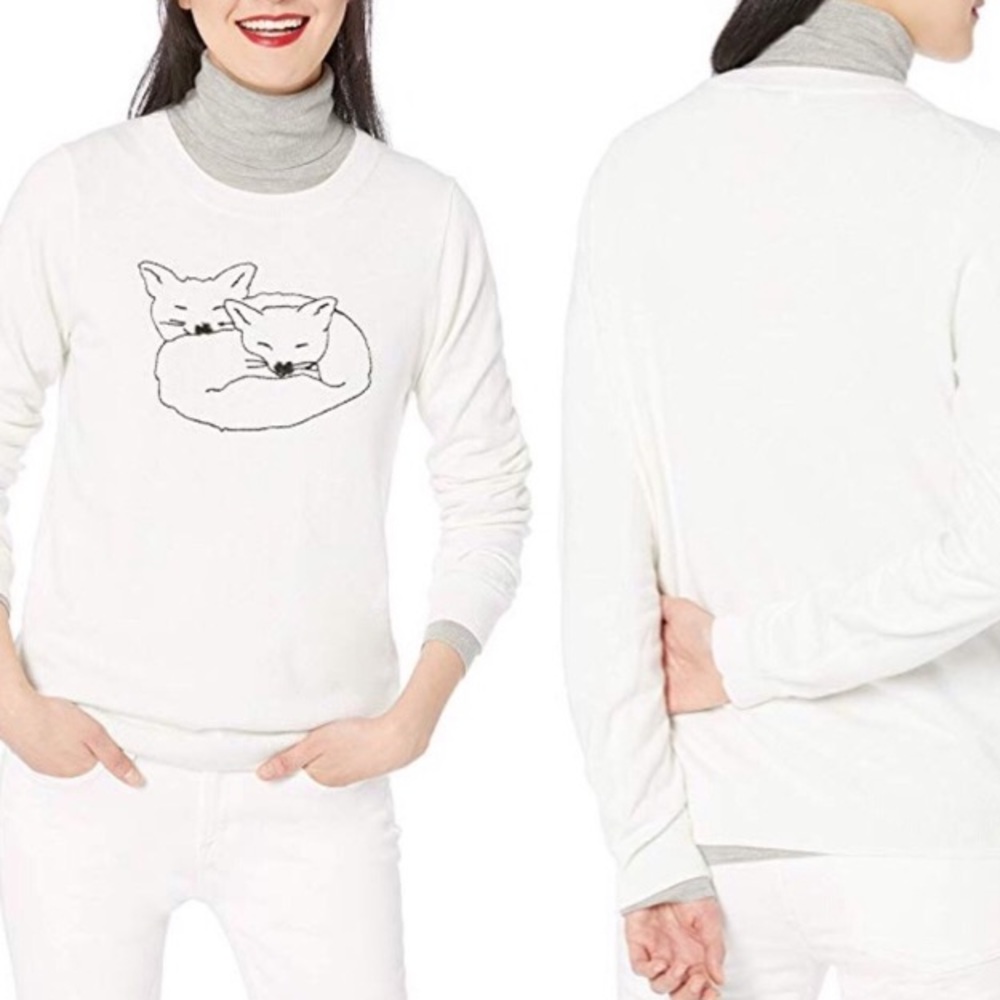 J. Crew Mercantile Pullover Fox Sweater